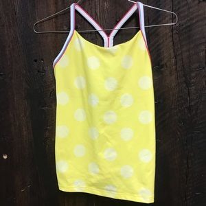 Lululemon yellow polka dot power Y tank